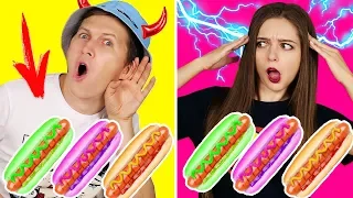 ТЕЛЕПАТИЯ ХОТ ДОГ ЧЕЛЛЕНДЖ! УГАДАЙ если сможешь! TWIN TELEPATHY CHALLENGE 🐞 Эльфинка