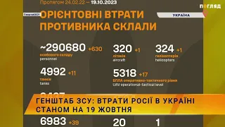 ☠️💣Генштаб ЗСУ: втрати Росії в Україні станом на 19 жовтня
