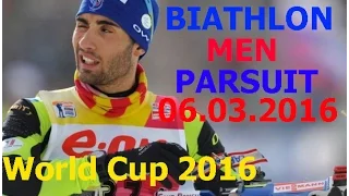 BIATHLON/ MEN / Pursuit /IBU World Championship 2016/ 6 of March/ Norway HOLMENKOLLEN