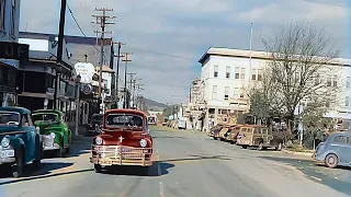 California 1940s, Suisun City in color [60fps, Remastered] w/sound design added