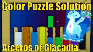 How to get Arceros or Glacadia (NEW ROAMING) Aranatta Trench Color Puzzle Solution in Loomian Legacy