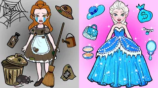 Trucos Y Manualidades Para Muñecas De Papel - Maquillaje De Princesa Disney Rica Y Pobre