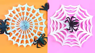 🎃Así se hacen telarañas🕸️ de papel para decorar en halloween 🧛‍♂️tutorial para hacer tela de arañas