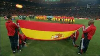 Himno de España en la Final de la Copa del Mundo 2010 de Sudáfrica. Estadio Soccer City