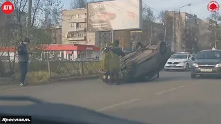 27.10.2020 ДТП Ярославль, Суздальское шоссе перевертыш.