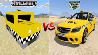 MINECRAFT TAXI CAR VS GTA 5 TAXI CAR - WHICH IS BEST?