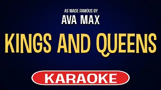 Ava Max - Kings and Queens (Karaoke Version)