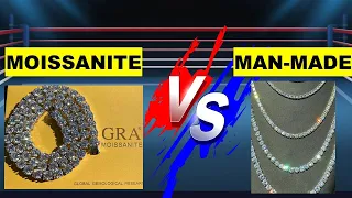 Whats Better? Moissanite Or Man Made Diamond Tennis Chain? Answer Might Surprise You!!!