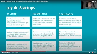 Webinar informativo: Ley de Startups y certificación de empresas emergentes