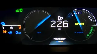 Peugeot 308 Hybrid 225 acceleration: 0-60 mph 0-100 km/h 100-200 kph top max speed GPS drag 2022