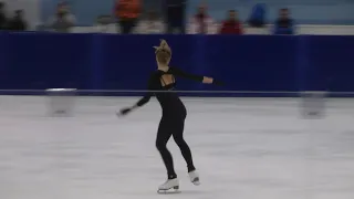 Елена Радионова КП  Контрольные прокаты 2018-2019 Elena Radionova SP Open Skates