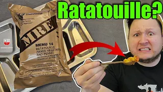 The DREADED Army Ratatouille? 🐭 MRE Field Ration | US Military Meal Ready to Eat Taste Test Review