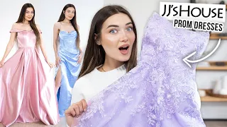 TRYING JJ'S HOUSE PROM DRESSES... *Most Beautiful Dresses Ever*
