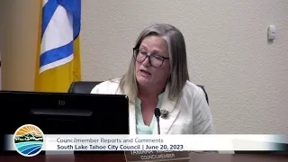 South Lake Tahoe City Council and South Tahoe Redevelopment Successor Agency Meeting | June 20, 2023