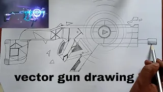 Free fire New Evo Vector gun skin drawing/  New victor gun skin drawing free fire/ff gun drawing