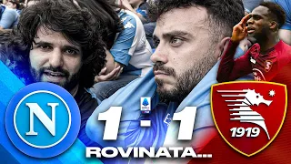 😭 ROVINATA… NAPOLI 1-1 SALERNITANA | LIVE REACTION NAPOLETANI AL MARADONA HD