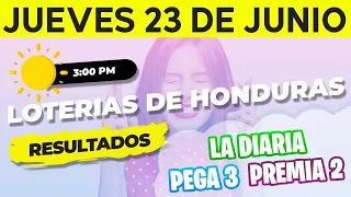Sorteo 3PM Loto Honduras, La Diaria, Pega 3, Premia 2, Jueves 23 de Junio del 2022 | Ganador 😱🤑💰💵