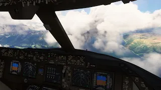 [MSFS] Atlas 747-8F scenic approach into Anchorage, AK
