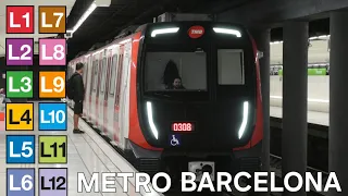 [4K] 🇪🇦 Barcelona Metro - All The Lines / 🇪🇦 Metro de Barcelona - Todas las Líneas (2024)