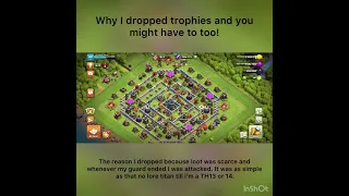 Why I dropped 1,300 trophies… coc