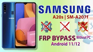 Samsung Galaxy A20s FRP Bypass Without PC | Samsung A207f FRP Bypass Android 11 Final Solution 2022