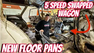 5 Speed Swapping Our 64 Galaxie Wagon! and New Floors!