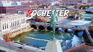 Rochester, New York - One Hour Relaxation Ambient - Drone Footage - Solo Piano