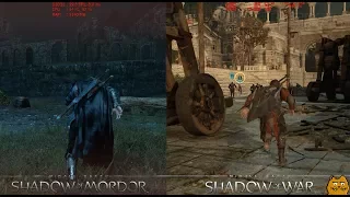 Middle Earth: Shadow of Mordor Vs. Shadow of War Graphics and performance comparison! (FPS & CPU)