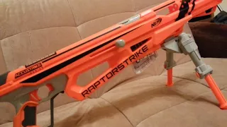 Обзор на бластер  NERF ACCUSTRIKE  RAPTOR STRIKE!!!!!!!!!!