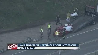 1 killed when car crashes into Clear Creek