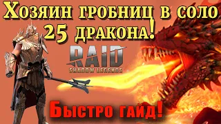 Raid Shadow Legends | СОЛО дракон 25 | Хозяин ГРОБНИЦ