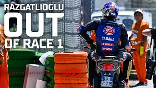 HUGE DRAMA! A mechanical problem takes Razgatlioglu OUT of Race 1 | #ITAWoldSBK