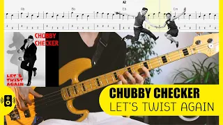 Твист на бас-гитаре Chubby Checker Lets Twist Again Bass Tabs Бас табы