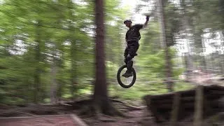 Extreme Unicycling - Downhill In Bikepark Bad Wildbad
