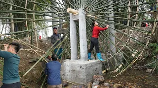 Building System Wheel Pump Take Water - Assemble Bamboo Propeller Frame - Test Run Success or Fails