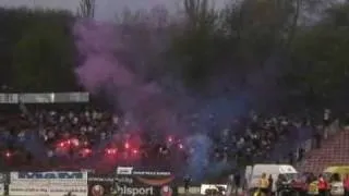 White-black fans in the attack during the match CSKA - Lokomotiv Plovdiv 2:0