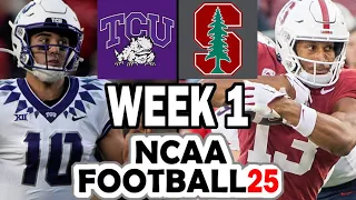 TCU at Stanford - Week 1 Simulation (2024 Rosters for NCAA 14)