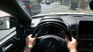 GLE 63 AMGs. Tbilisi/Georgia traffic racing