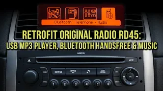 Retrofit Radio RD45 - USB mp3 player, Bluetooth handsfree, Bluetooth music, in a single unit