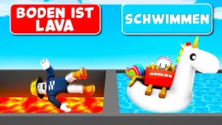 BODEN ist LAVA oder CHILLIG SCHWIMMEN