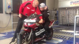 1991 CBR250RR MC22 FIREBLADE on Mainline Dyno 20K RPMS!!!