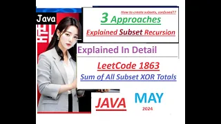 Sum of All Subset XOR Totals| LeetCode 1863 | Java Solution | Bits | 3 Approaches | Developer Coder