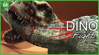 Dinosaur fight: Tarbosaurus vs Therizinosaurus - Upscaled | Learn about dinosaurs | Dino fight