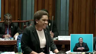 Fijian Minister for Women responds to the President's opening address