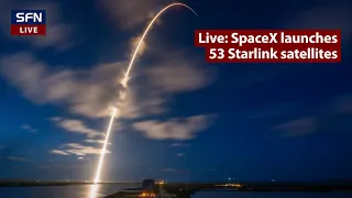 Watch a spectacular dawn launch of a SpaceX Falcon 9 rocket with 53 Starlink satellites