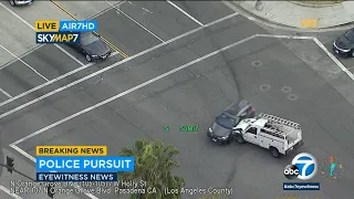 VIDEO: Chase ends in crash with civilian SUV in Pasadena; victim injured I ABC7