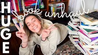 huge book unhaul | these books have got to go 👋🏻 what I am unhauling and why 📚  35+ books!