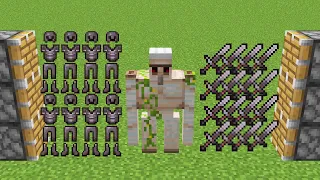 x999 netherite swords and Iron Golem and x600 netherite armors