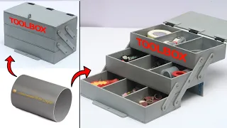 how to make a tool box  using PVC pipe | creative idea with PVC pipe