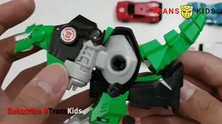 #TransKids 01  wie man Robotertransformer spielt, der Spielzeug für Kinder entlädt